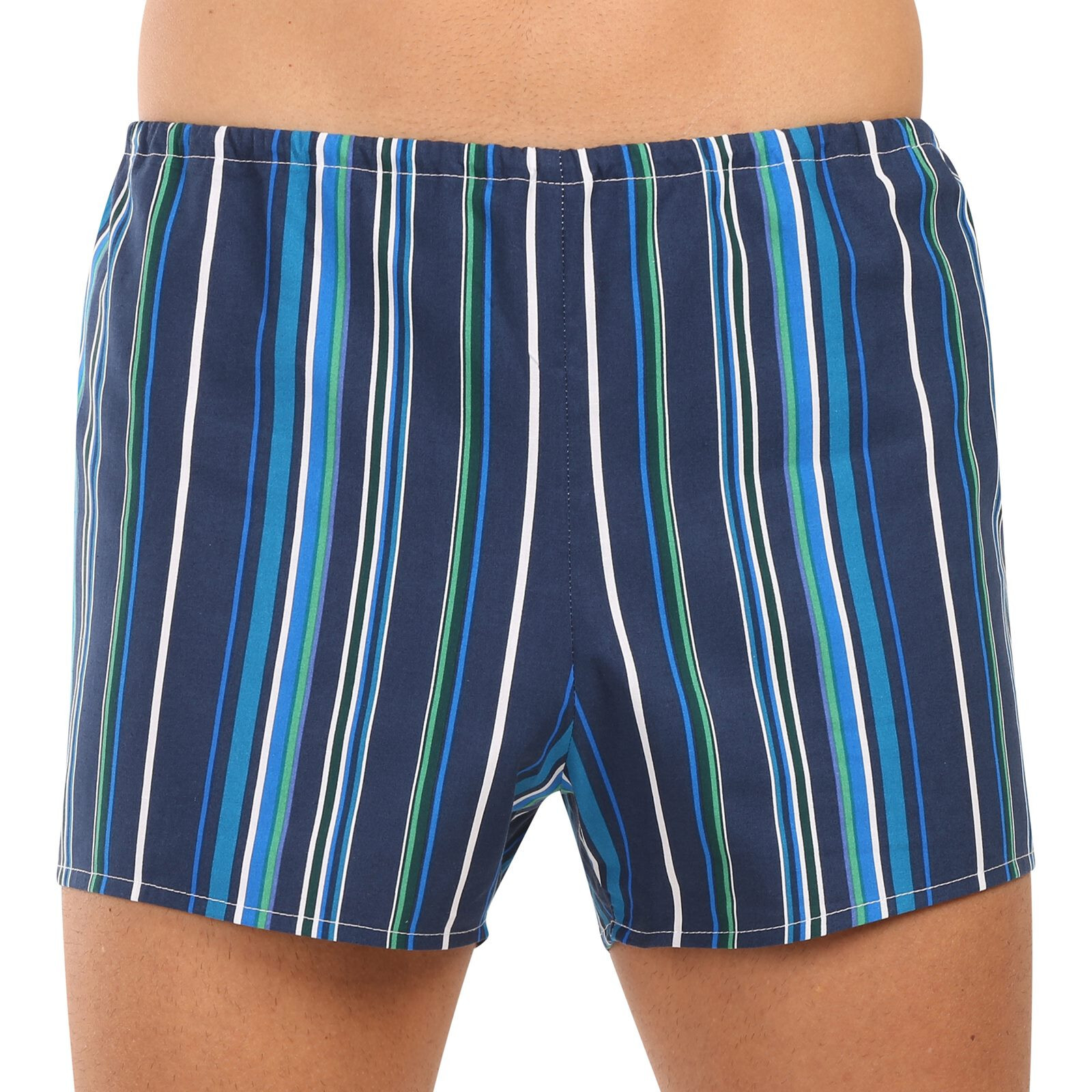 Klasické pánské trenky Foltýn modré proužky extra nadrozměr (KN84) 10XL, trenýrky