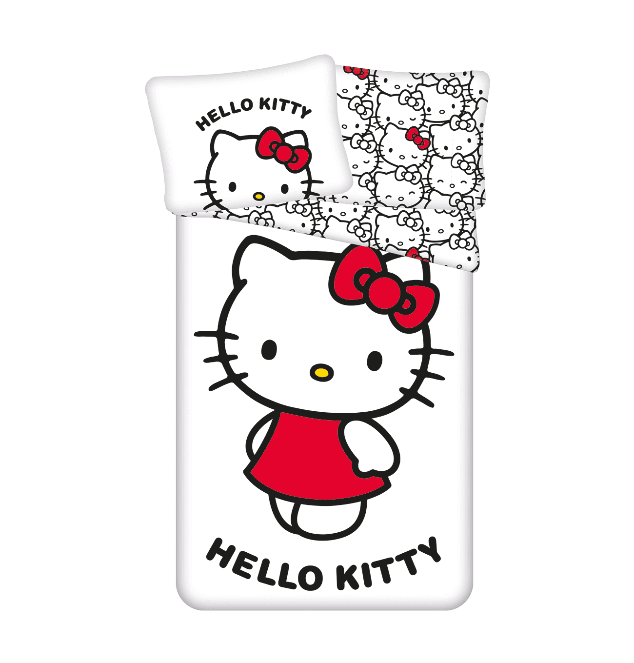 Jerry Fabrics Bavlněné povlečení 140x200 + 70x90 cm - Hello Kitty