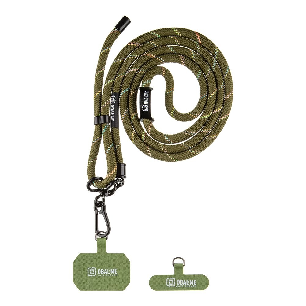 Popruh OBAL:ME NeckTag na Telefon Army Green