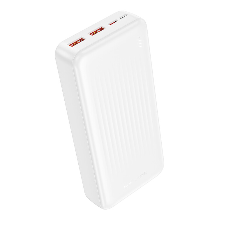 Powerbank Borofone 20000mAh BJ80A Clever 2xUSB-A + USB-C QC 3.0 22,5W + PD 20W bílá
