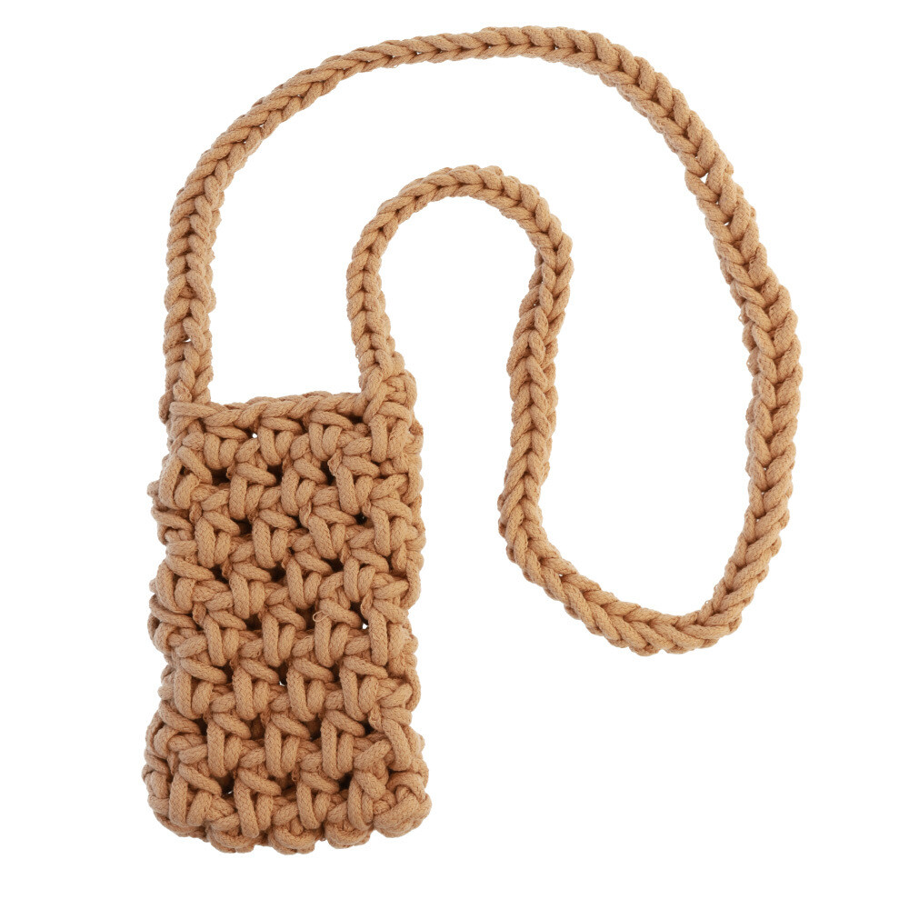 Kabelka na mobil Knitted beige