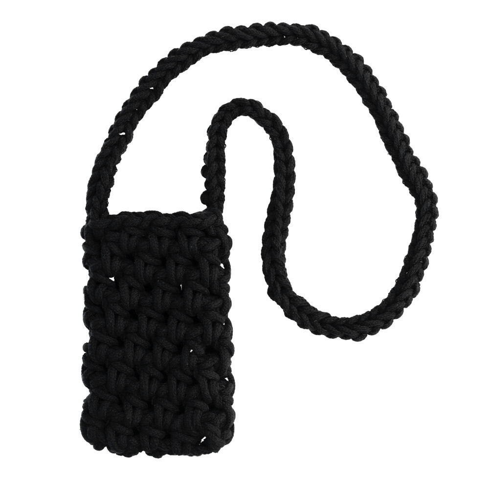 Kabelka na mobil Knitted black