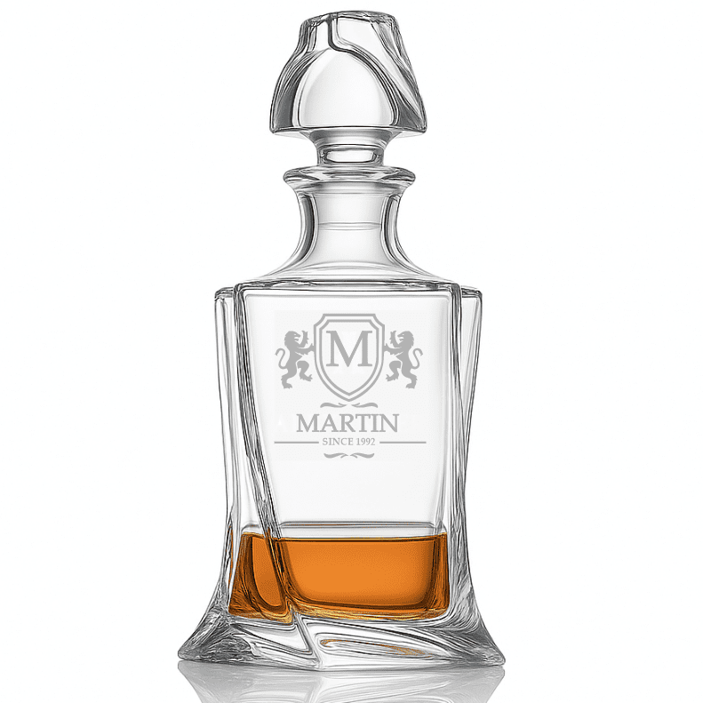 Dekorant Karafa na whisky s monogramem Quadro 770 ml