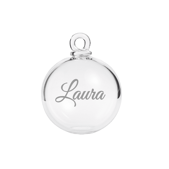 Dekorant Vánoční ručně foukaná koule se jménem 8 cm 1KS