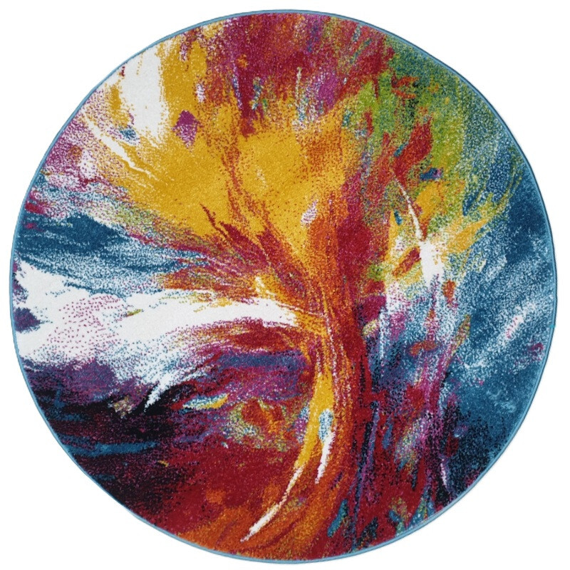 Kusový koberec Fantasy 814-61 lila/blue kruh, 120x120 (průměr) kruh, vícebarevná, dětský pokoj, Medipa (Merinos)