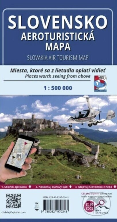 Aeroturistická mapa Slovensko a Česko 1: 500 000 - VKÚ Harmanec