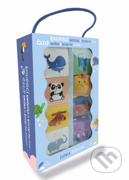 Čľup knižka a kocky do kúpeľa - Zvieratá / Koupací knížečka a kostky do vody - Zvířata - YoYo Books