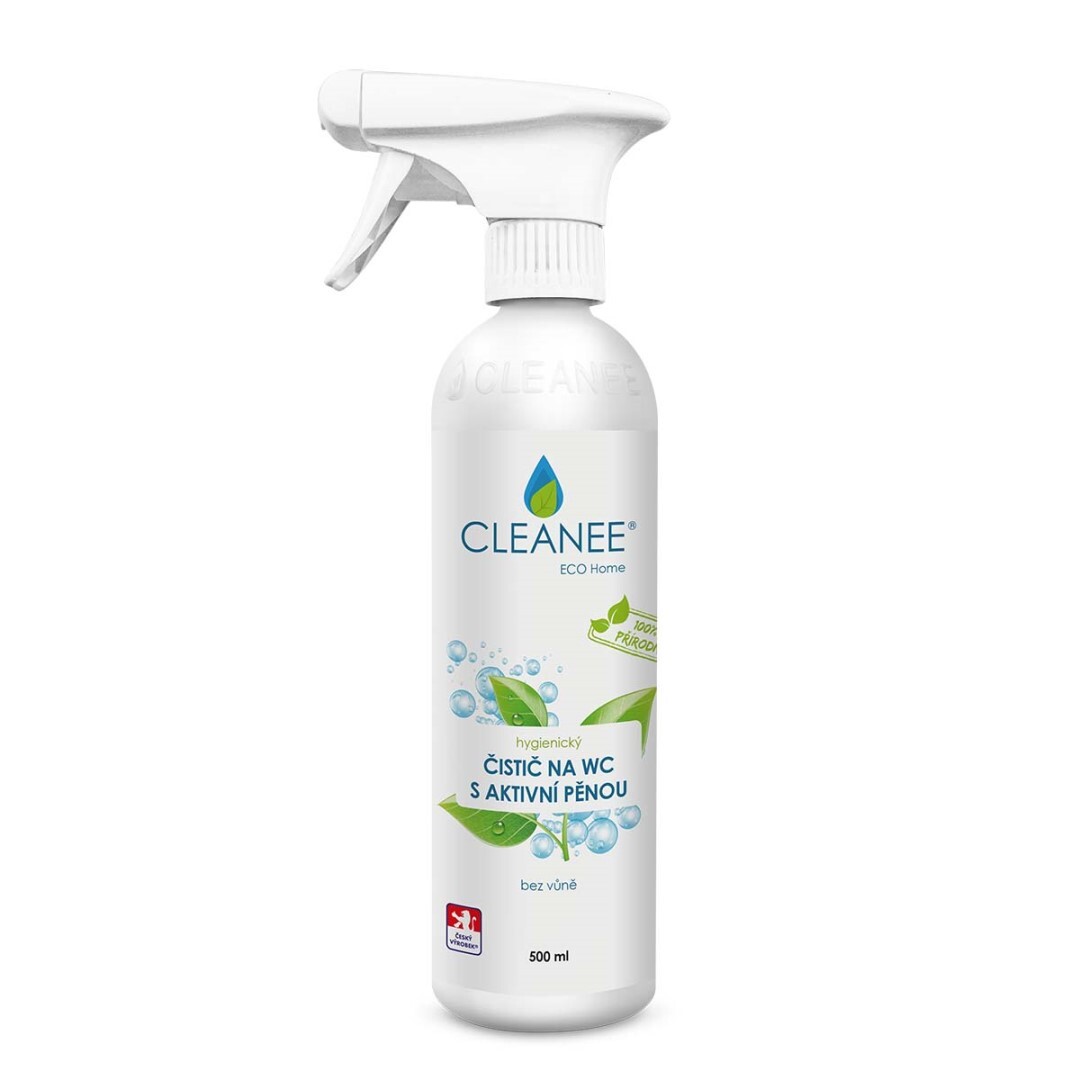 Cleanee ECO hygienický čistič WC s aktivní pěnou, bez vůně, 500 ml