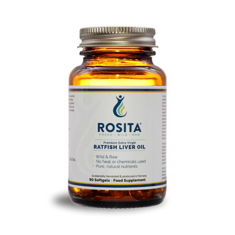 Rosita Ratfish Liver Oil, olej z jater chiméry, 90 softgel kapslí