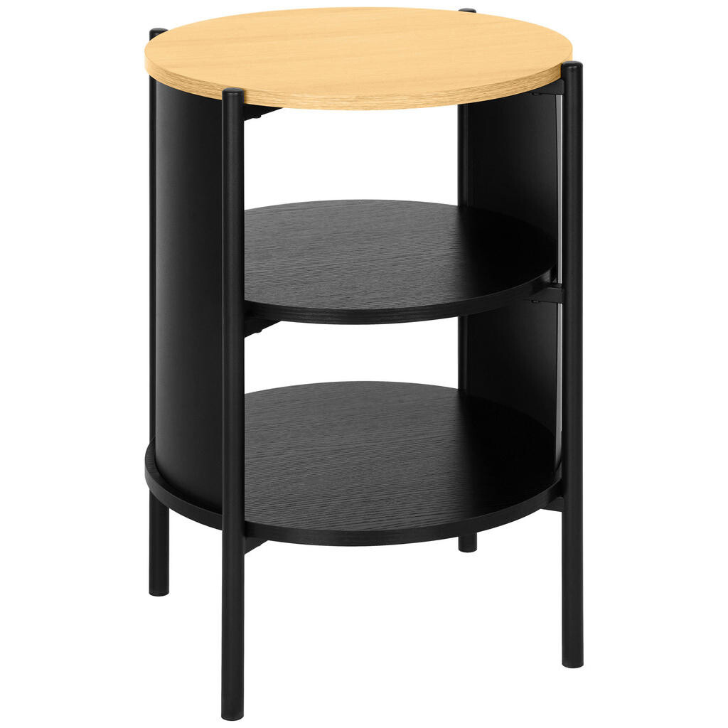 Xora ODKLÁDACÍ STOLEK, přírodní barvy, černá