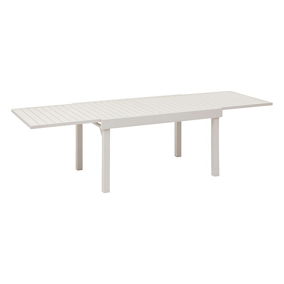 DEOKORK Hliníkový stůl VALENCIA 135/270x90 cm (ivory)