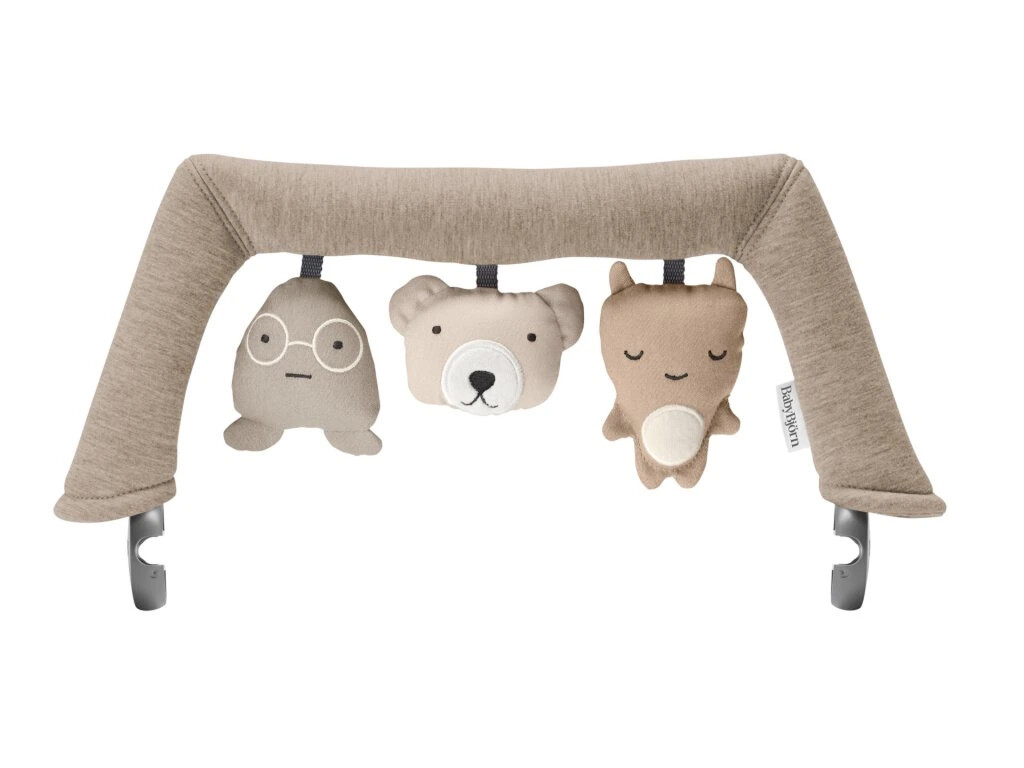 BabyBjörn Hračka na lehátko textilní zvířátka, Soft Friends, Neutrals