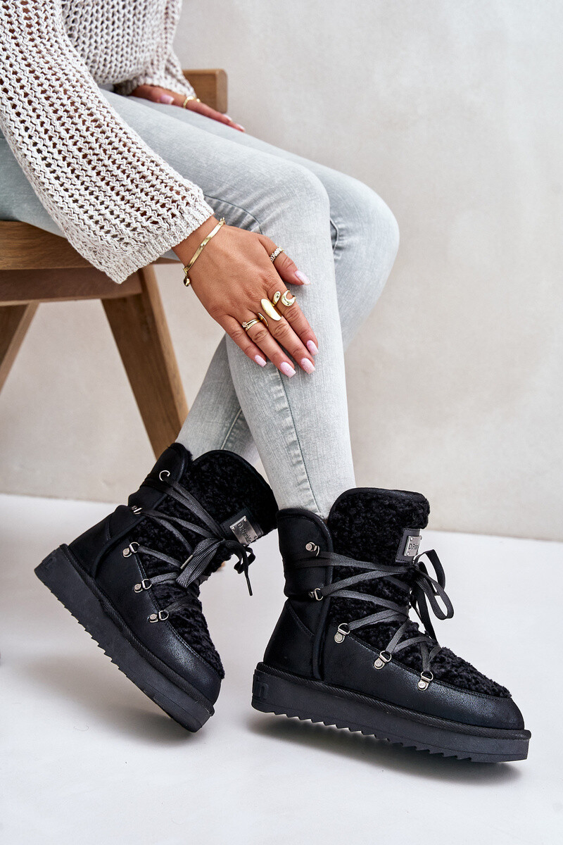 Voděodolné sněhové boty na platformě veganské D.Franklin