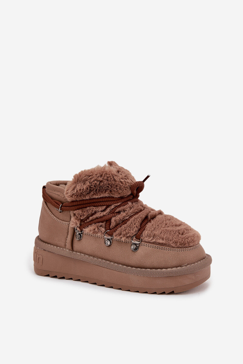 Nízké Sněhule Na Platformě S Kožíškem D.Franklin Hnědé