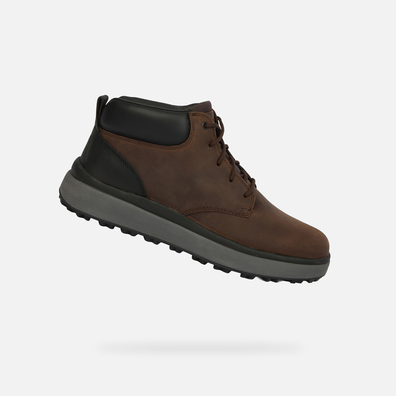 Tmavě hnědá pánská kotníková obuv Geox Granito + Grip - Pánské