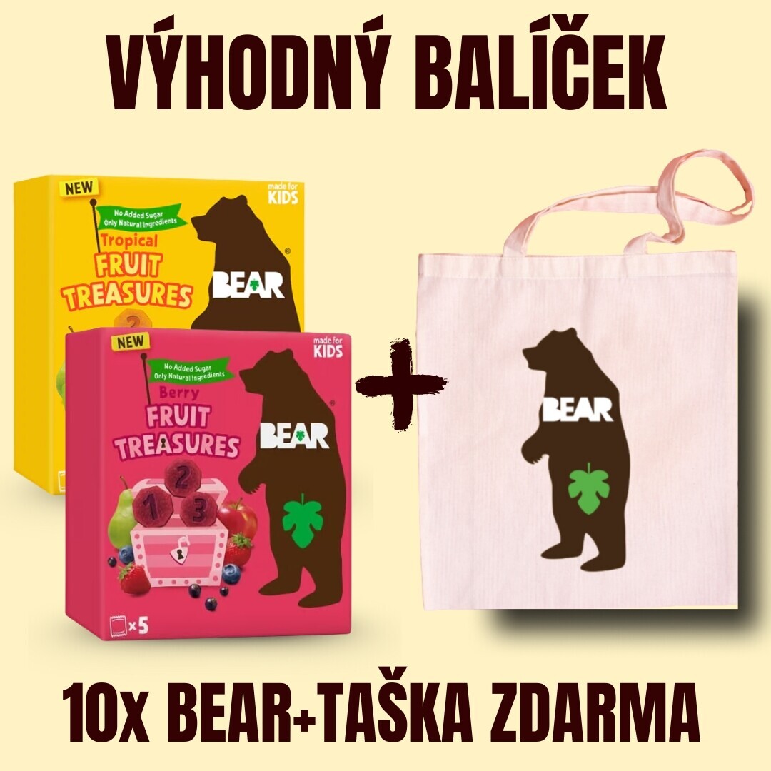 BEAR Fruit Treasures 10 ks + BEAR Plátěná taška ZDARMA