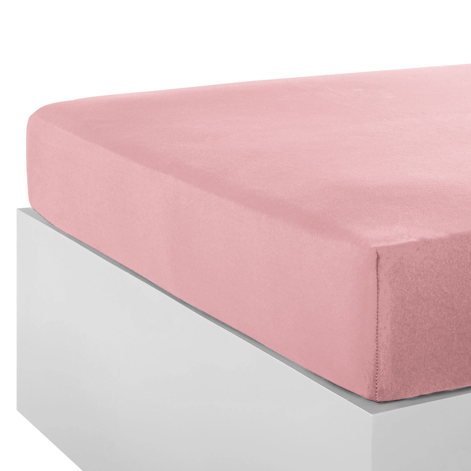 DT Bavlněné prostěradlo JERSEY 90x200 cm s gumou - světlá růžová