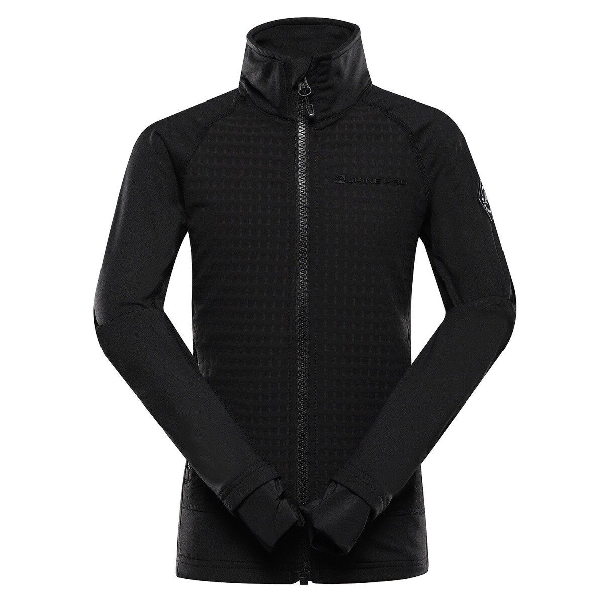 Dětská rychleschnoucí mikina s prostretch alpine pro querto 2 černá 104-110