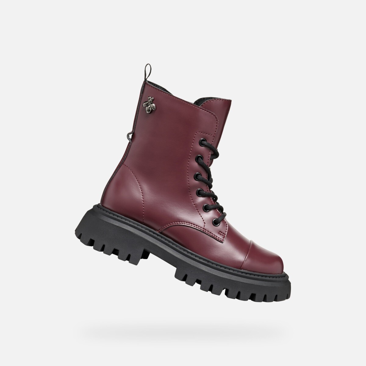 Dívčí kotníková obuv geox maquinnens girl vínová 33