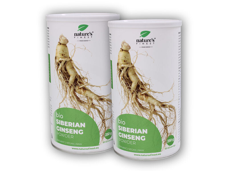 Nature's Finest 2x Siberian Ginseng BIO 250g Sibiřský ženšen