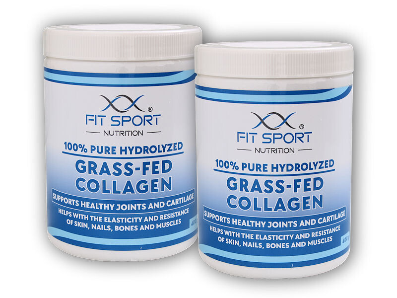FitSport Nutrition 2x 100% Pure Hydrolyzed Grass-Fed Collagen 400g - Hydrolyzovaný Kolagen