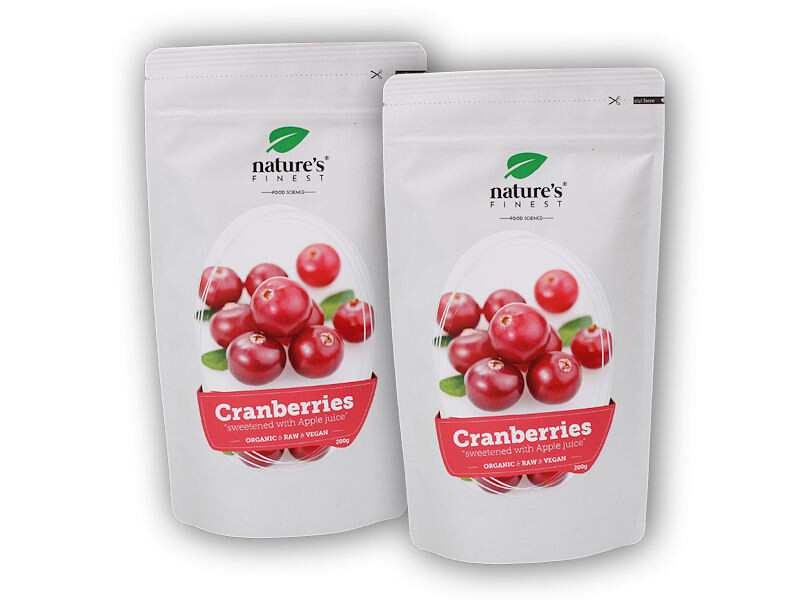 Nature's Finest 2x Cranberries with apple juice BIO 200g