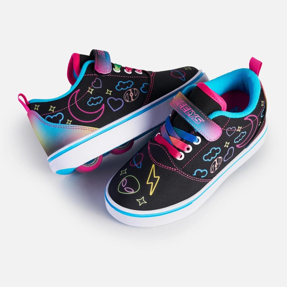 Heelys - Pro 20 Prints X2 - Black/Hot Pink/Multi - koloboty Velikost boty: 30