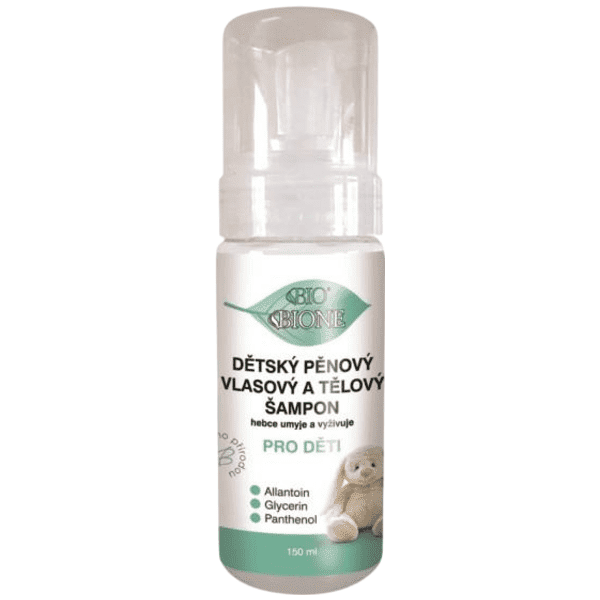 Bione Cosmetics Dětský pěnový vlasový a tělový šampon 150 ml