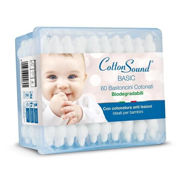 Vatové tyčinky Cotton Sound BABY 60ks