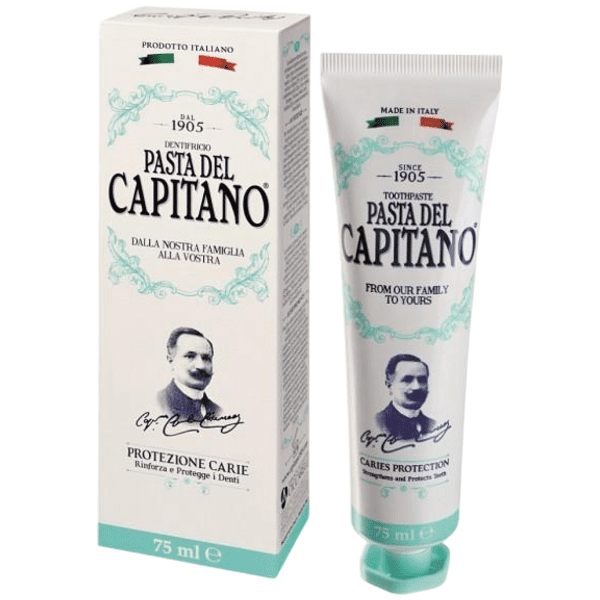 Pasta del Capitano CAPITANO 1905 CARIE PROTECTION - premium zubní pasta 75 ml + DÁREK 15 ml