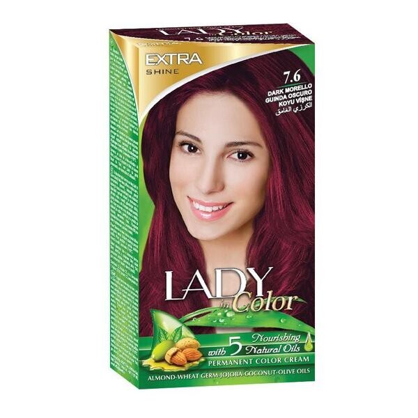 Barva na vlasy LADY in Color, 7.6 Tmavě višňová Morello