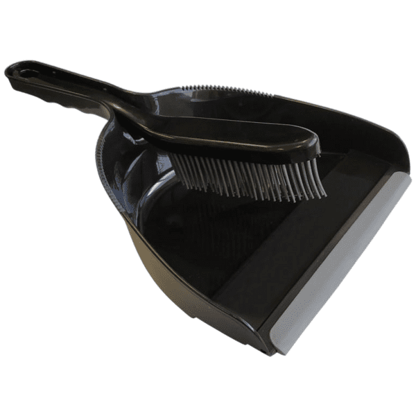 Smetáček a lopatka gumové štětiny - černý