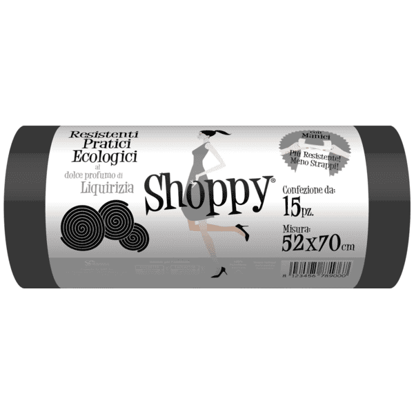 Odpadkové pytle SMP Shoppy lékořice 30L, 15ks