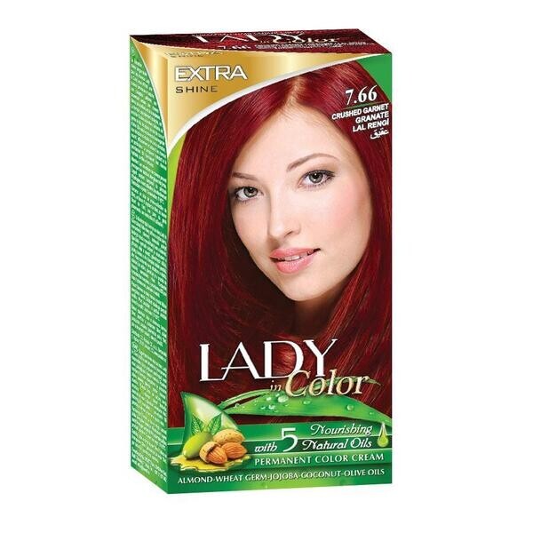 Barva na vlasy LADY in Color, 7.66 Granátová