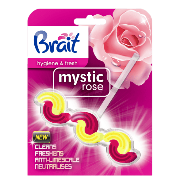 Brait kostka do WC - vůně mystic růže 45 g
