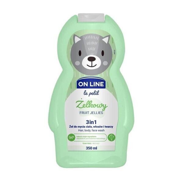 On line le petit 3v1 šampon, mycí a sprchový gel Ovocné želé 350 ml