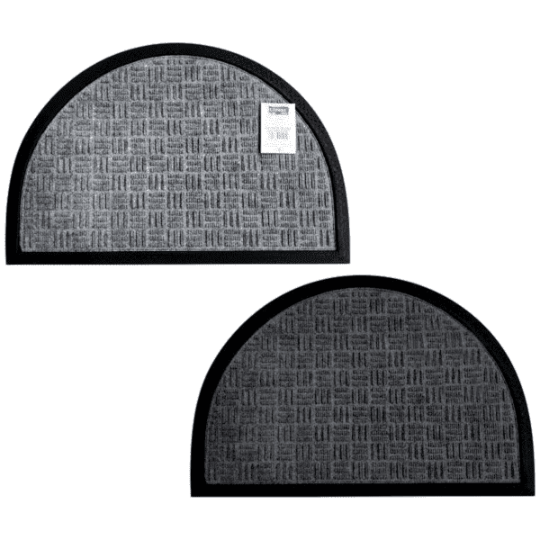 EXCELLENT/DUO rohož půlkruh guma/koberec MIX BAREV 40x60 cm