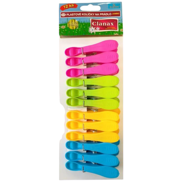 Plastové kolíčky 12ks/JUMBO mix barev