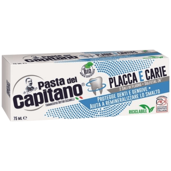 PLACCA E CARIE - zubní pasta s fluorem pro ochranu proti plaku a kazu 75 ml