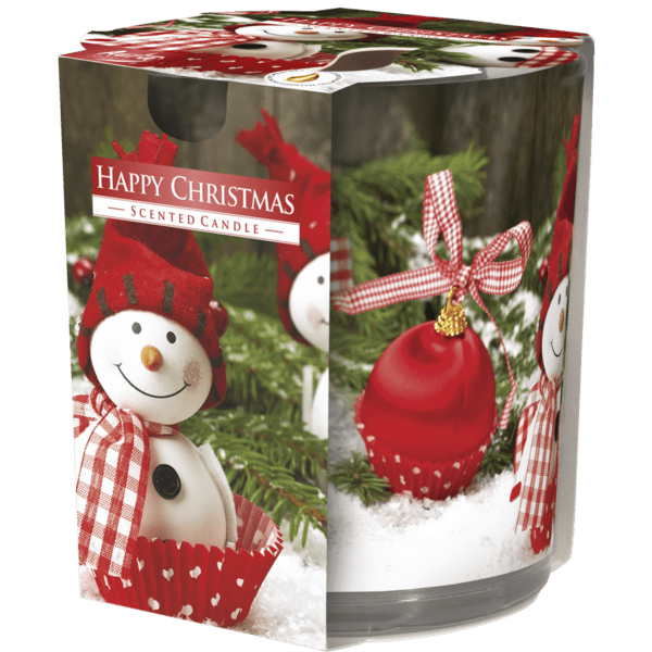 Svíce vonná sklo s folií Veselé vánoce (sn72s-25)