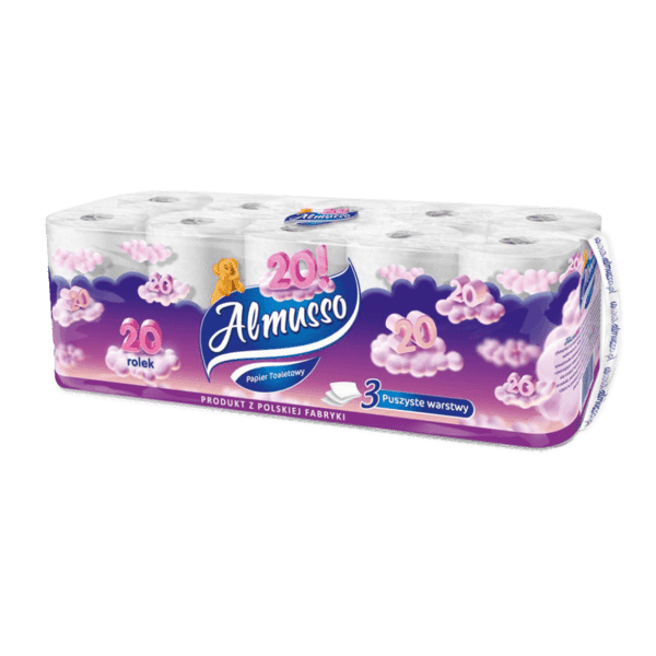 Almusso toaletní papír NEW CHMURKA 3 vrstvý 20 ks -role 11,55m
