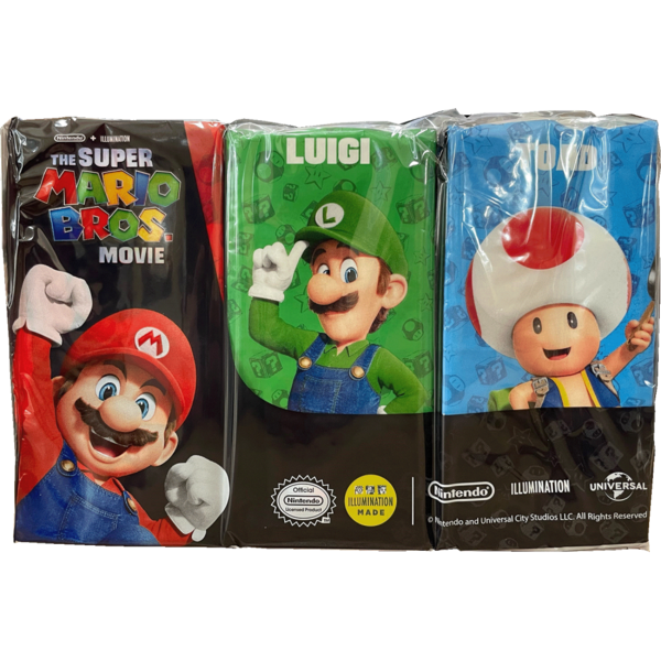 Kapesníky Super Mario s potiskem 4 vrstvé, folie 6 ks