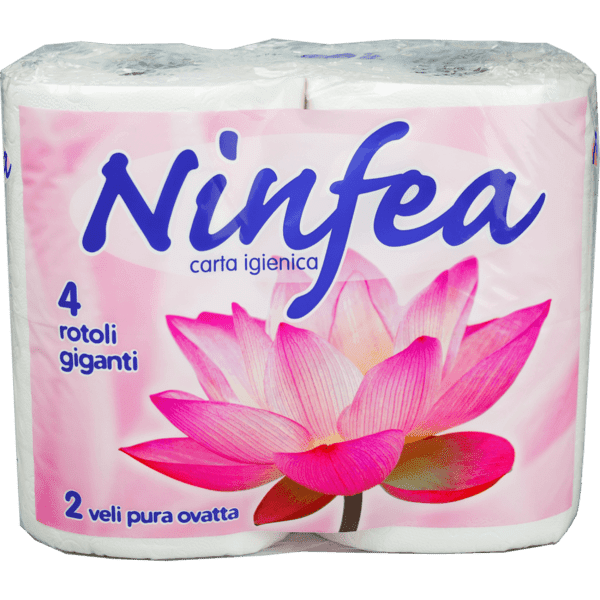 NINFEA toaletní papír vícenásobným návinem 2 vrstvý 4 ks