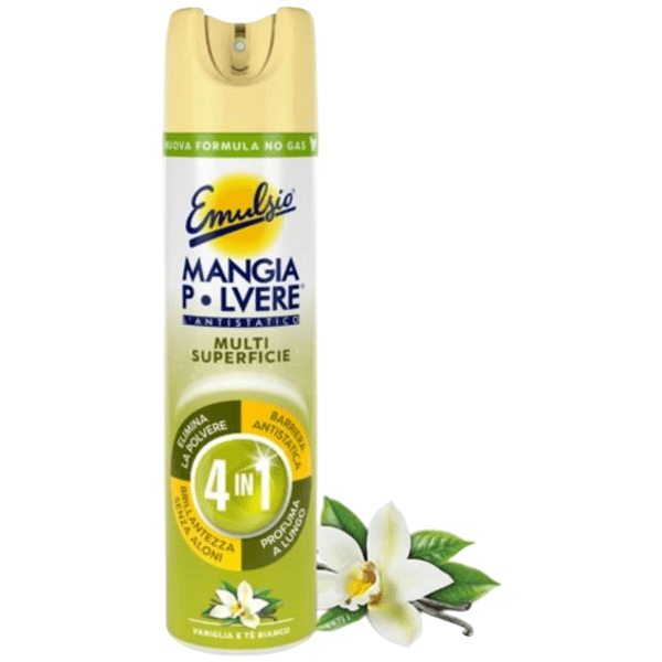 Emulsio Mangia Polvere Multi Superficie 4in1 Vaniglia e te Bianco 300 ml