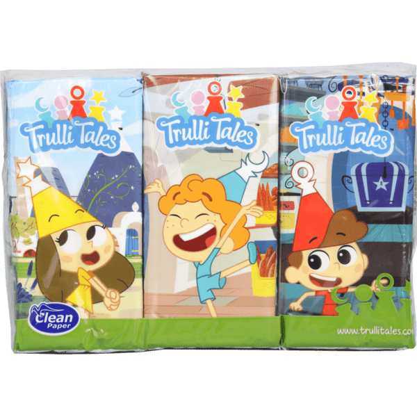 Kapesníky Trulli Tales s potiskem 4 vrstvé, folie 6 ks