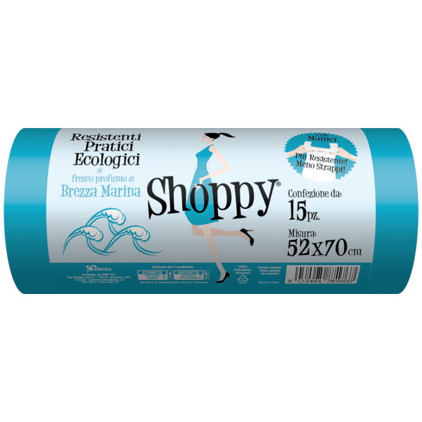 Odpadkové pytle SMP Shoppy mořský vánek 30L, 15ks