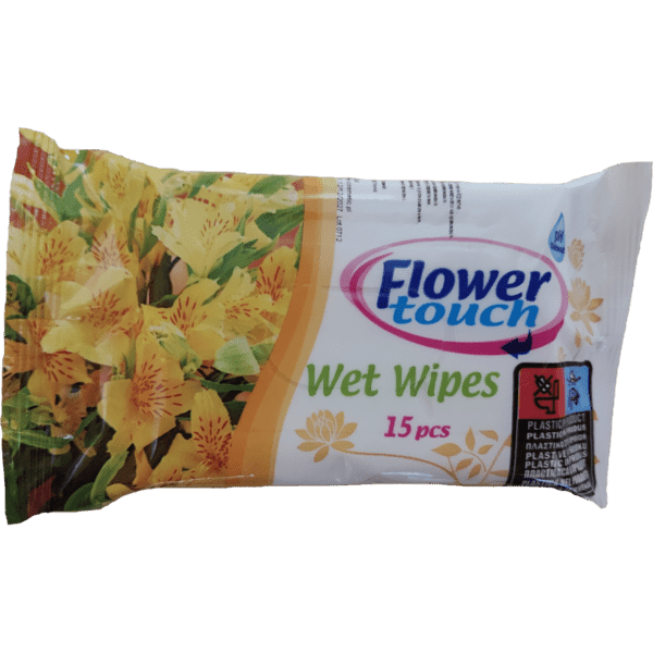 Ubrousky vlhčené Flower touch 15 ks