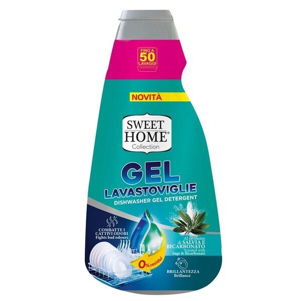Prostředek na mytí nádobí Sweet Home gel do myčky - Šalvěj 1000 ml
