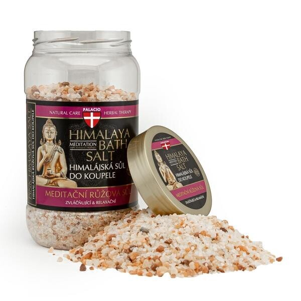 PALACIO Himalájská meditační koupelová sůl, růžová, 1200 g