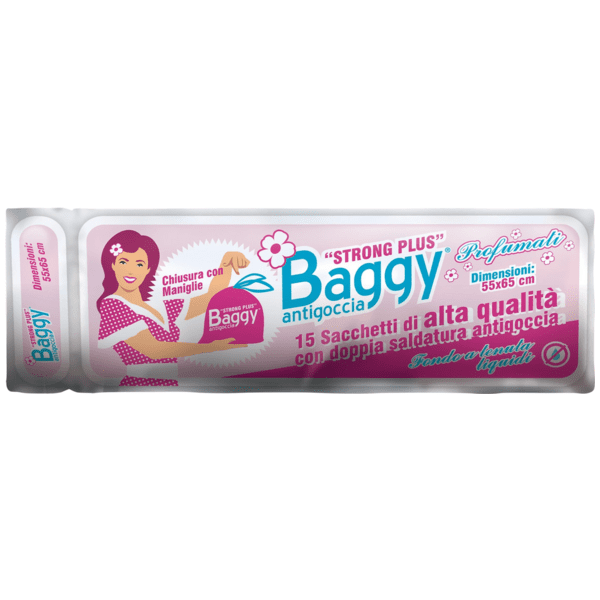 Odpadkové pytle SMP Baggy vůně růže, 40L, 55x65cm, 15ks